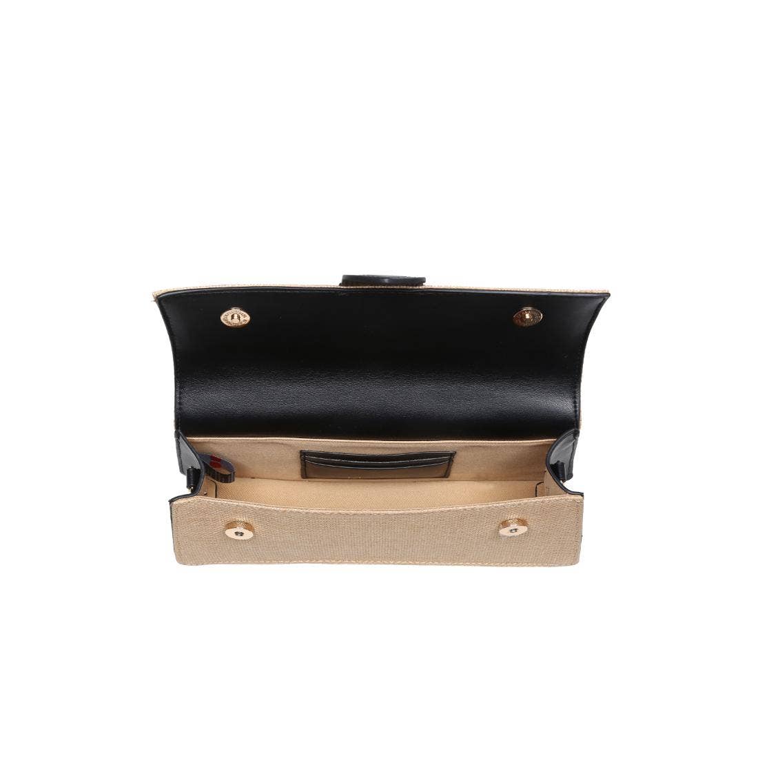 Violet - Straw Crossbody: Natural Black
