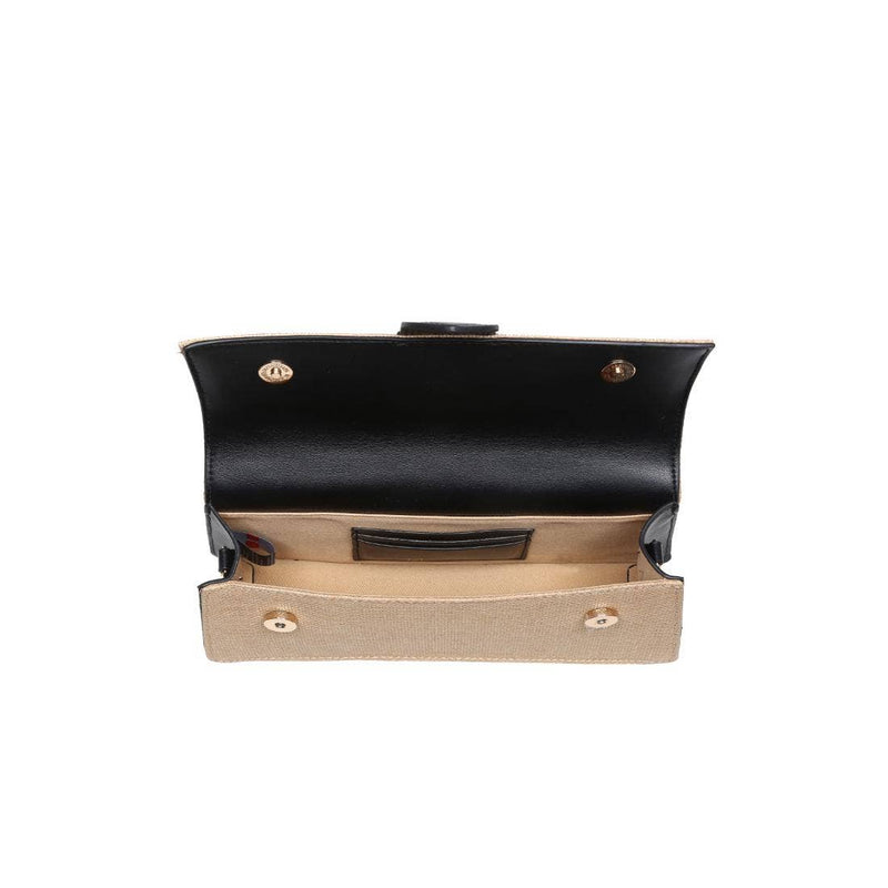 Violet - Straw Crossbody: Natural Black