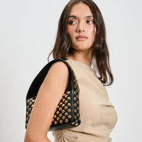 Isabel Studded Crossbody: Oatmilk