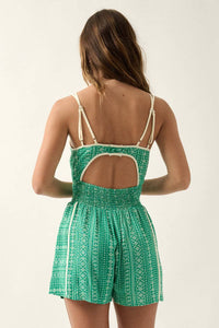 Aztec V Neck Romper