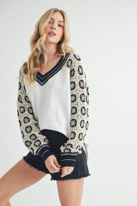 Deina Crochet Sleeve Tee