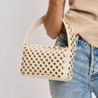 Isabel Studded Crossbody: Oatmilk