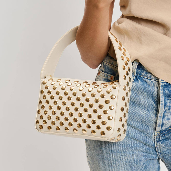 Isabel Studded Crossbody: Oatmilk
