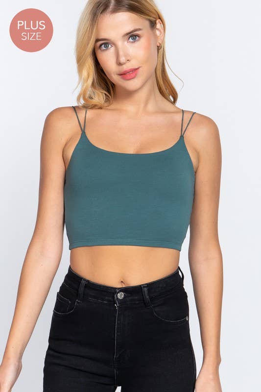 Elastic Strap Crop Cami