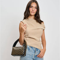 Isabel Studded Crossbody: Oatmilk