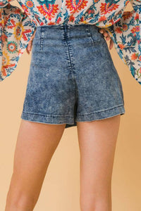 Acid Wash Skort