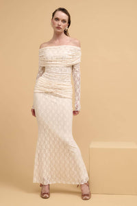 Ruched Mermaid Maxi Skirt