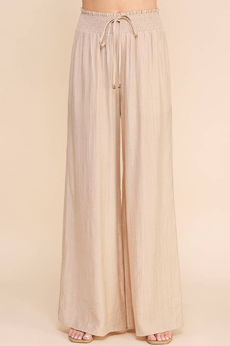 Bamboo Texture Flowy Pants
