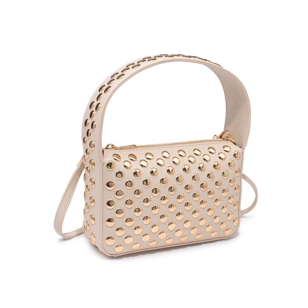 Isabel Studded Crossbody: Oatmilk