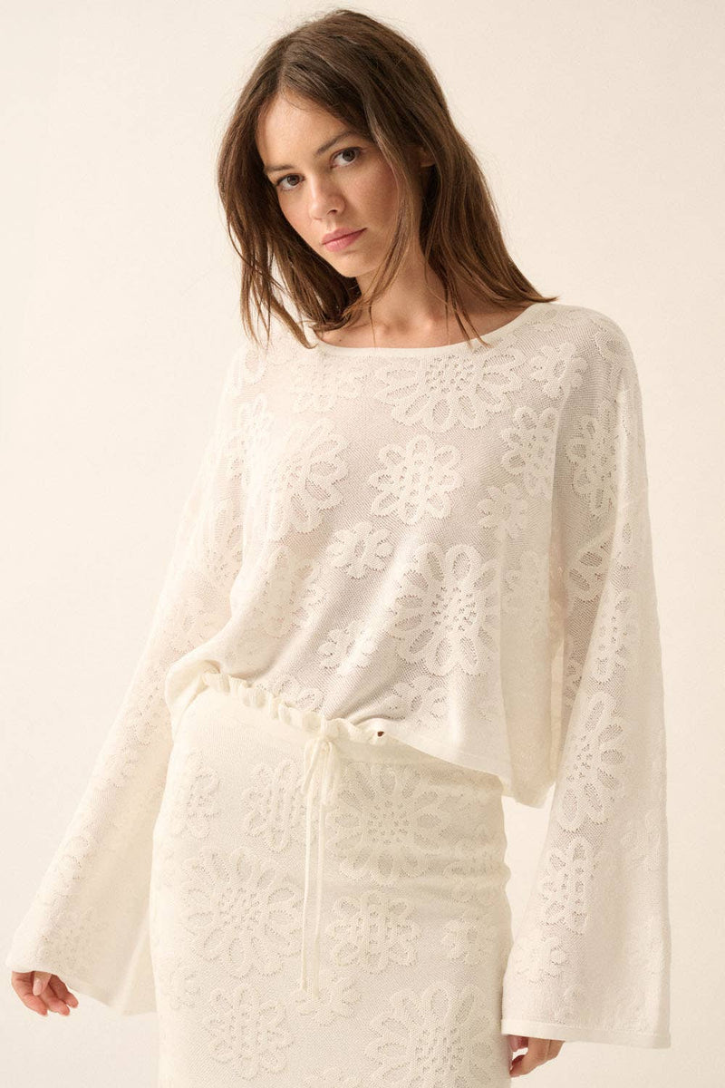 Floral Jacquard Sweater