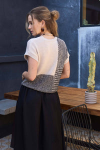 COLORBLOCK SWEATER: BLACK MULTI