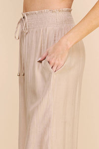 Bamboo Texture Flowy Pants