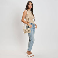 Isabel Studded Crossbody: Oatmilk