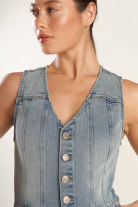 Light Washed Denim Jumpsuit