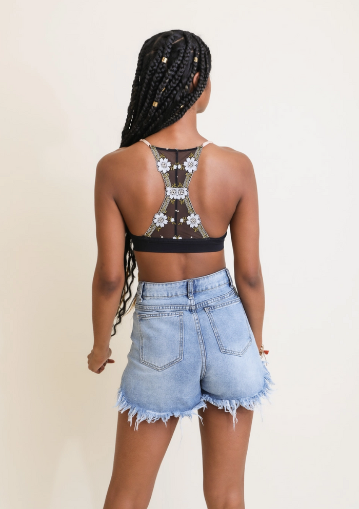 Floral Lattice Bralette