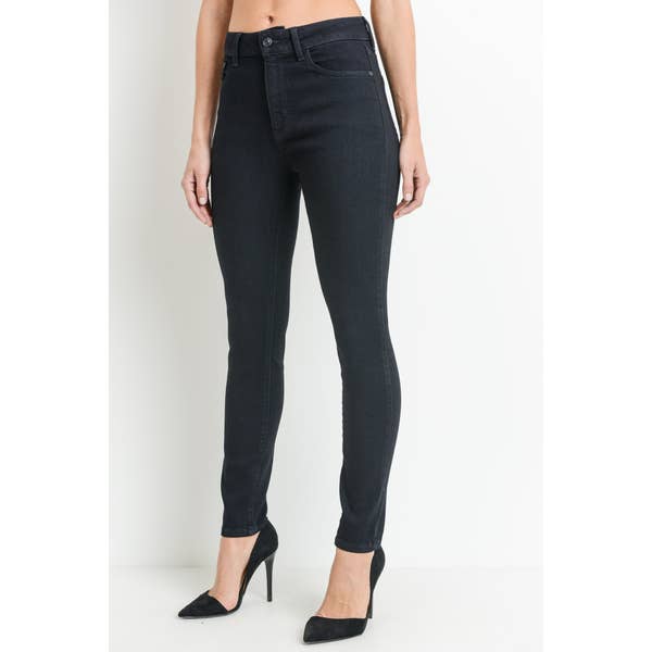 Essential Skinny Black Denim Front